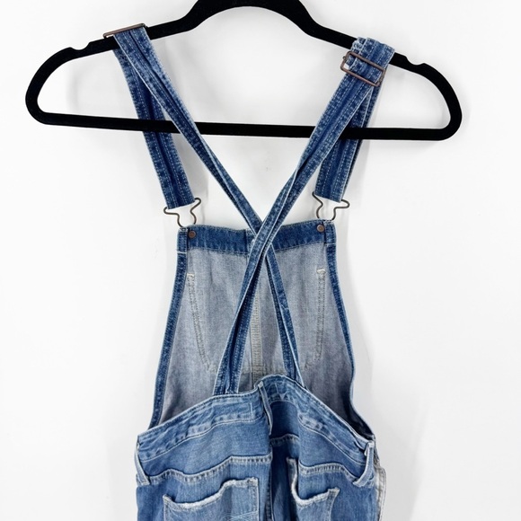 ✅ Abercrombie Fitch Crisscross Open Back Jean Overalls Size X-Small Pockets - Picture 6 of 12